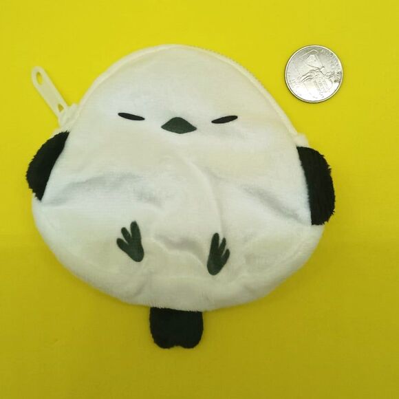 Shima enaga snow fairy bird small pouch with Ball chain - Picture 2 of 3